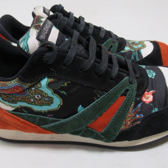 Balenciaga Women's Multicolor Fabric Suede Leather Sneaker Shoes Size 8.5 US W - Picture 1 of 12